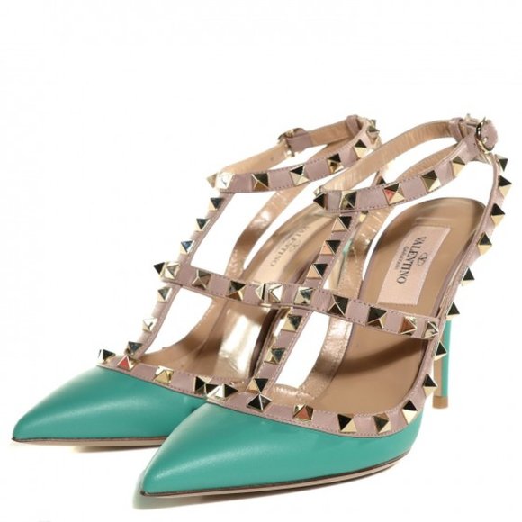 VALENTINO Nappa Leather Rockstud Ankle TStrap Pump - Picture 2 of 16